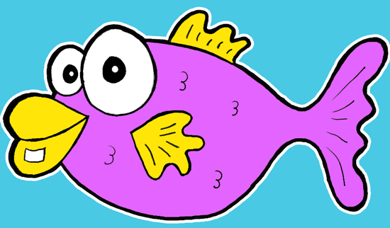 How to Draw Cartoon Fish with Basic Shapes for Kids