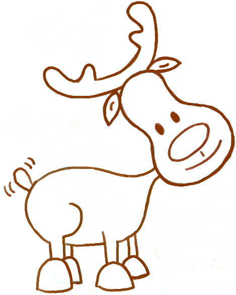 How to Draw a Cute Cartoon Reindeer for Christmas - How to Draw Step by