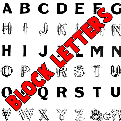 How to Draw Bubble Letters / Block Letters