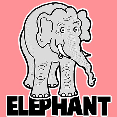 How to Draw Easy Cartoon Elephants with Simple Steps
