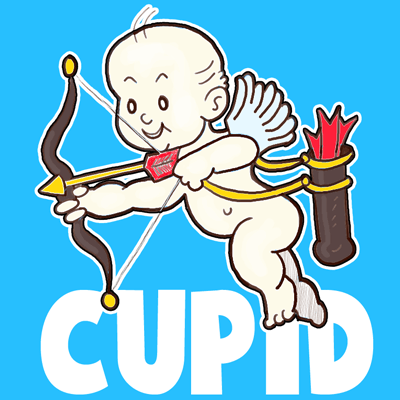 Drawing Cartoon Baby Cupid with a Bow and Arrows Step by Step Drawing Tutorial