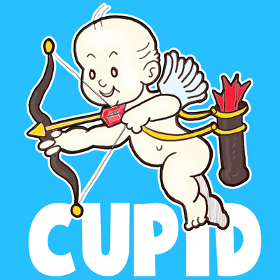 simple cupid drawing