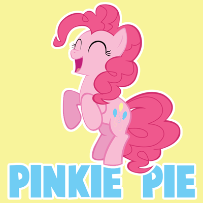 How to Draw a Happy Pinkie Pie from My Little Pony with Easy Steps