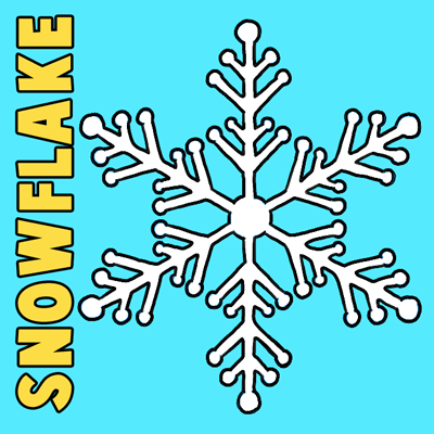 How to Draw Snowflake with Easy Drawing Lesson
