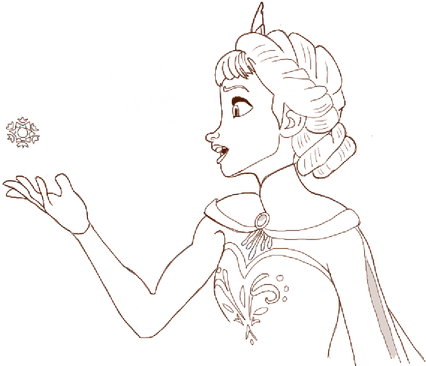 How to Draw Princess Elsa from Frozen Step by Step Tutorial