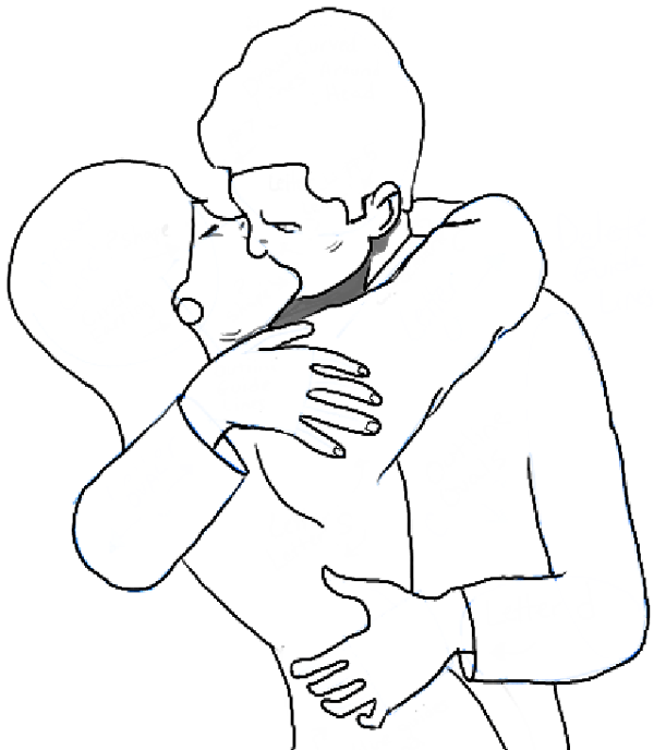 How to Draw Kissing : Drawing a Passionate Kiss for ...
 Kiss Drawing Simple