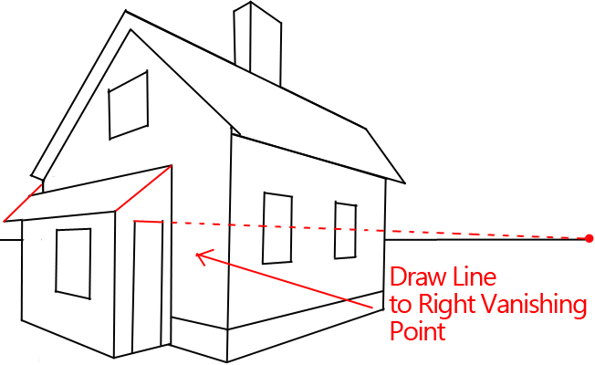 How to Draw a House using One-Point Perspective for Beginners