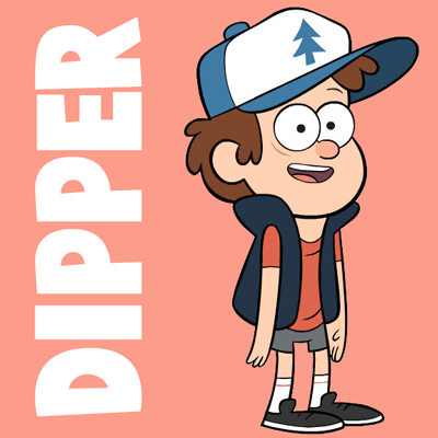 How to Draw Dipper Pines from Gravity Falls with Step by Step Drawing Tutorial