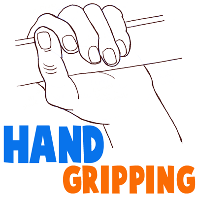 How to Draw a Hand Gripping Something with Easy to Follow Steps