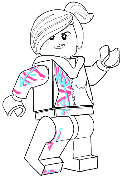How to Draw Wyldstyle from The Lego Movie aka Lucy the Minifigure