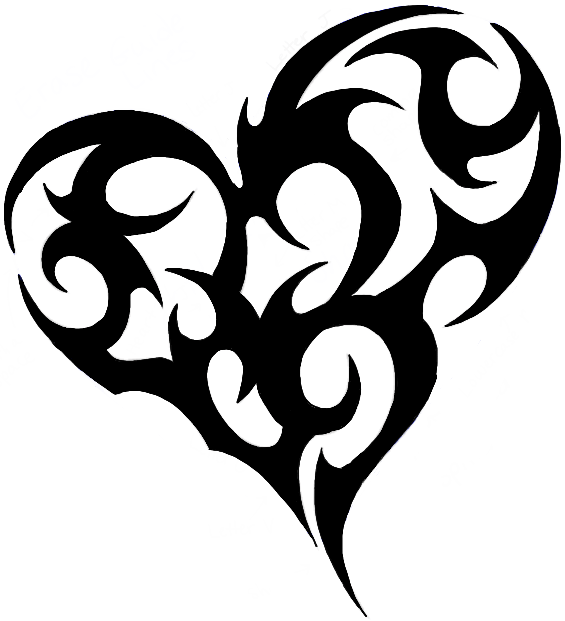 How to Draw a Tribal Heart Tattoo Design