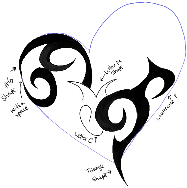 How To Draw A Tribal Heart Tattoo Design In Easy Steps Tutorial