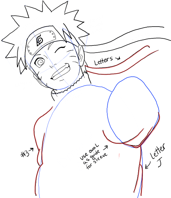 how to draw Naruto Uzumaki step by step