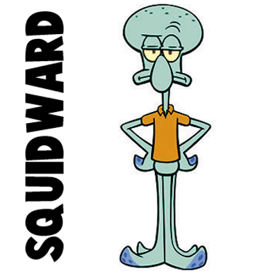 How to Draw Squidward from Spongebob Squarepants with Easy Step by Step Drawing Tutorial