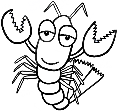 How to Draw Cartoon Lobsters with Easy Step by Step Drawing Tutorial for  Kids - How to Draw Step by Step Drawing Tutorials