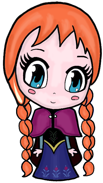 How To Draw Chibi Anna From Frozen With Easy Step By Step Tutorial