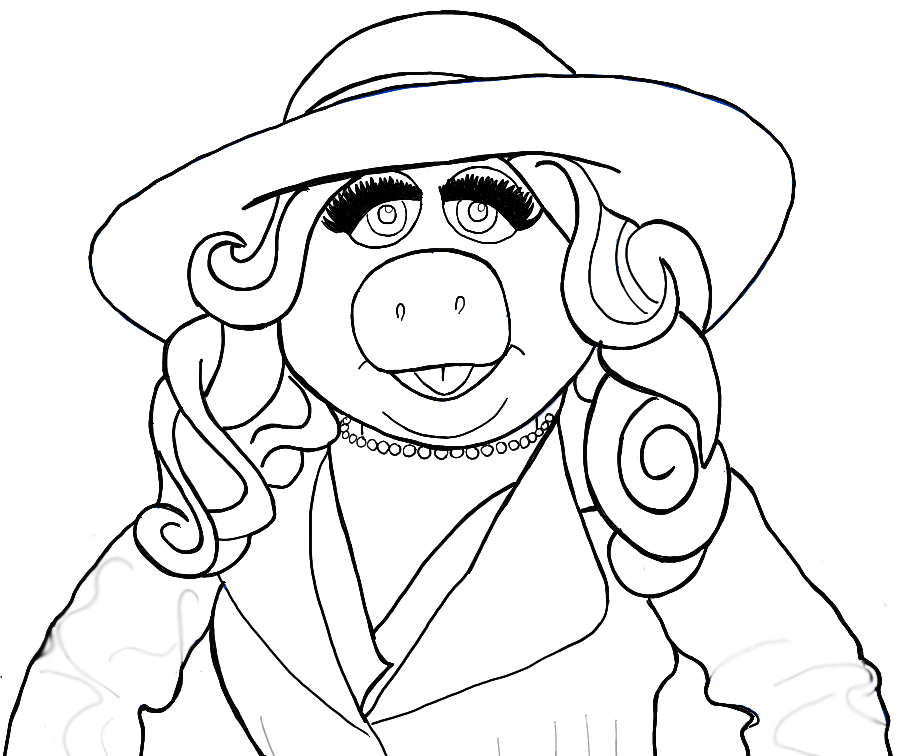 How to Draw Miss Piggy from The Muppets Show and Movie Step by Step Drawing Tutorial