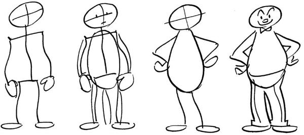 how to draw caricatures body