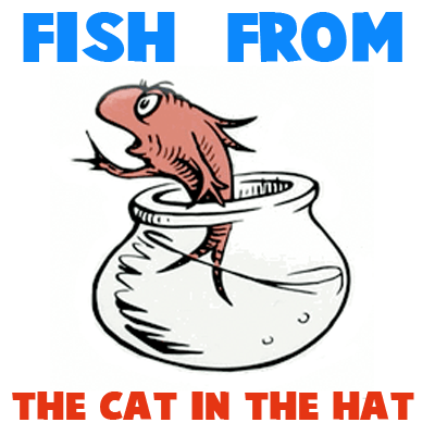 How to Draw the Fish from The Cat in the Hat in Easy Steps Tutorial