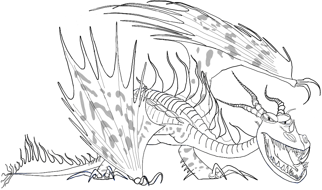 Finished Drawing of Hookfang the Dragon