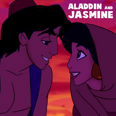 How to Draw Aladdin and Jasmin About to Kiss in Easy Steps Tutorial