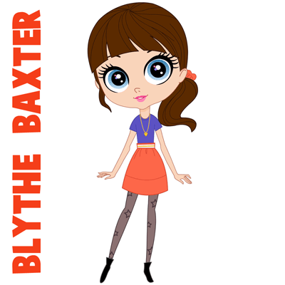 how to draw blythe baxter main character from littlest pet shop tutorial