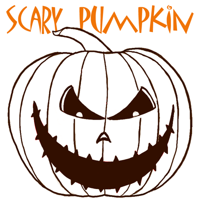 How to Draw a Scary Pumpkin Jack-O-Lantern in Easy Steps for ...