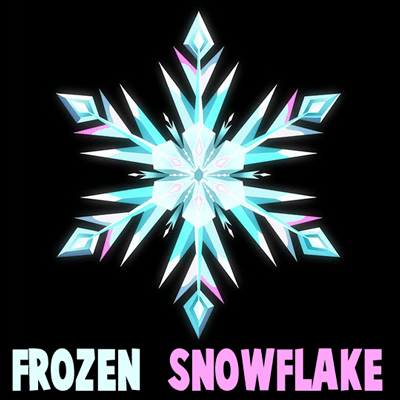 How to Draw Snowflakes from Disney Frozen Movie with Easy to Follow Steps