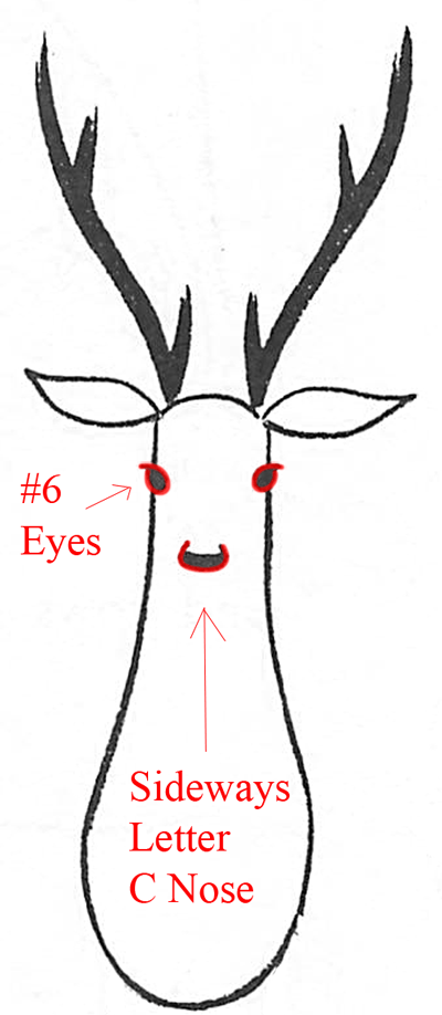 How to Draw Easy Reindeer or Deer for Preschoolers and Kids on