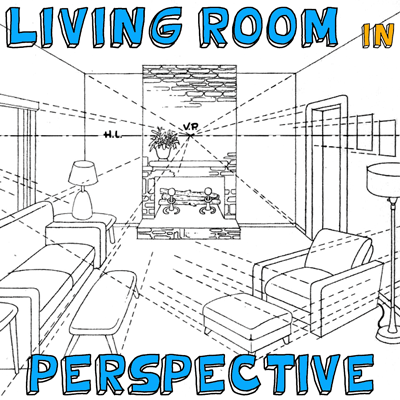 Room With Perspective Drawing Tutorial