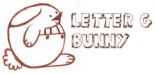 Easy to Draw Letter G Shaped Bunny Rabbits