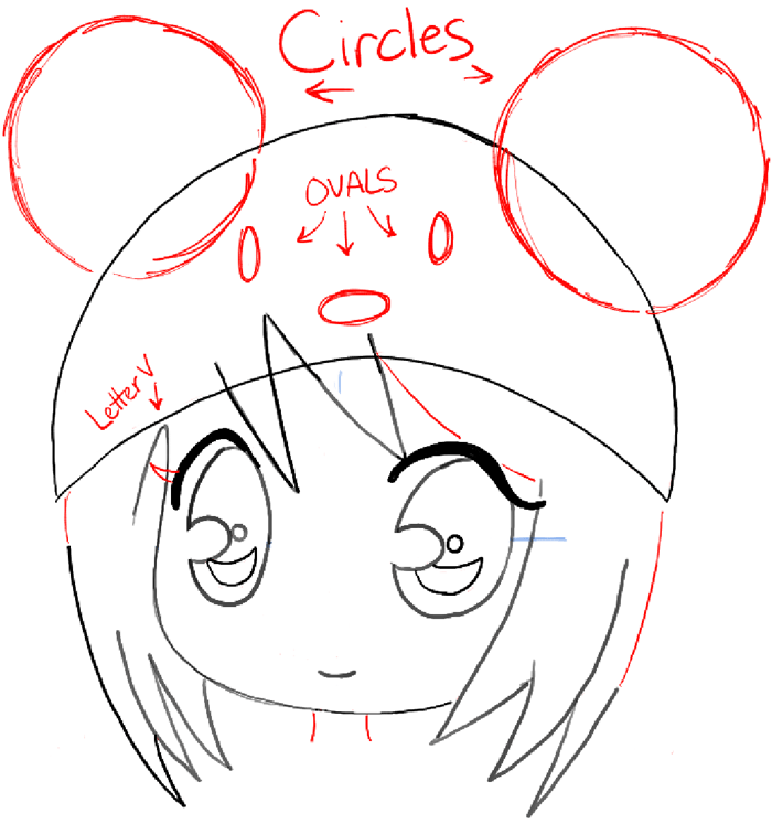 How To Draw A Chibi Girl With Cute Mouse Hat Easy Step By Step Drawing Tutorial How To Draw Step By Step Drawing Tutorials