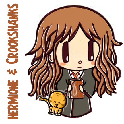 How to Draw Cute Chibi Hermione Granger and Crookshanks with Easy Step by Step Drawing Tutorial