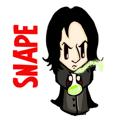 How to draw Severus Snape