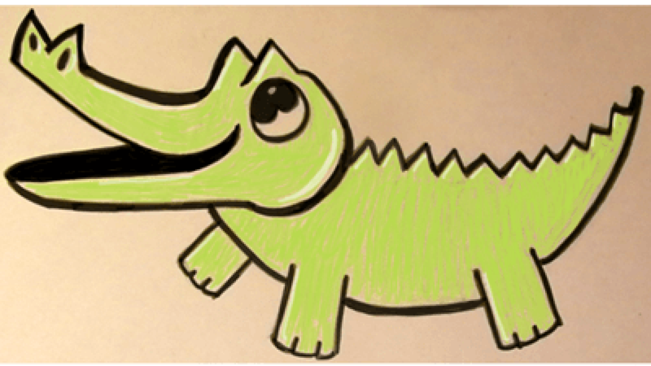 baby alligator cartoon