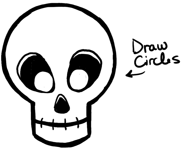 How to Draw Silly Cartoon Skulls for Halloween Easy Tutorial for Kids - How  to Draw Step by Step Drawing Tutorials