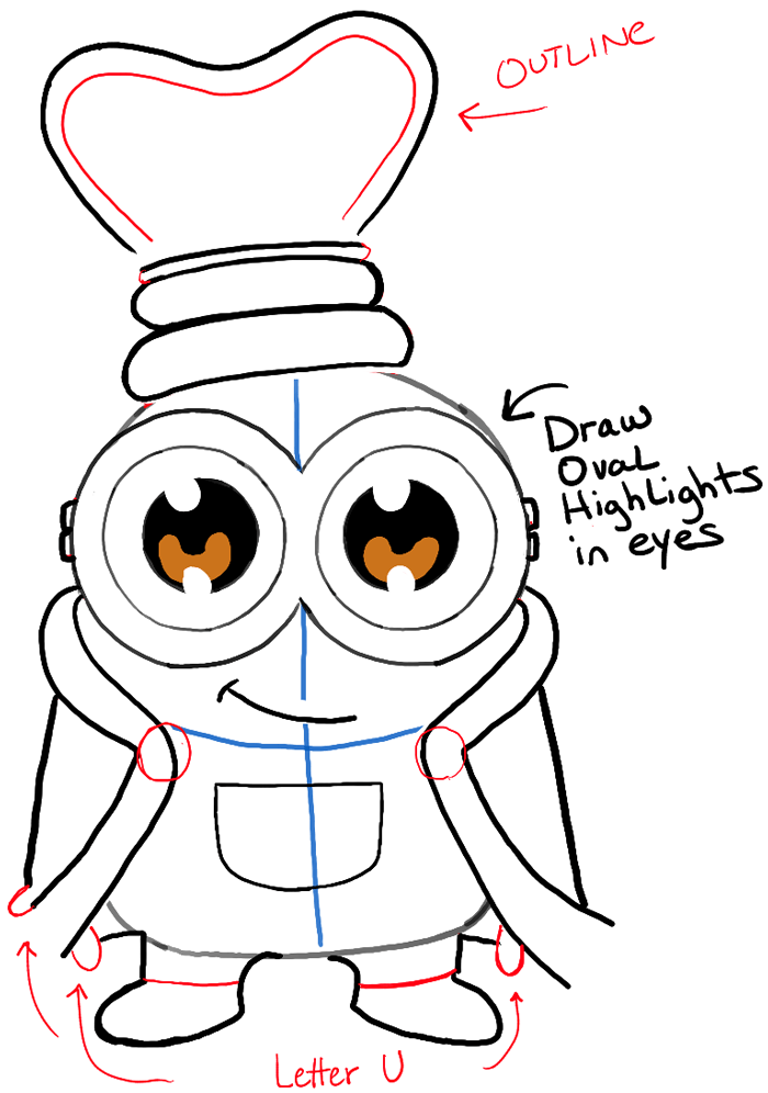 How To Draw Cute Chibi King Bob From The Minions Movie With Easy