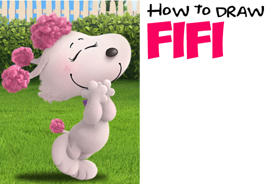 How to Draw Fifi the Girl Dog from The Peanuts Movie Step by Step Drawing Tutorial