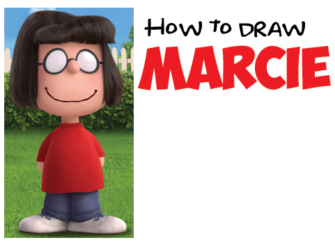 Learn how to draw Marcie from the new Peanuts Charlie Brown movie