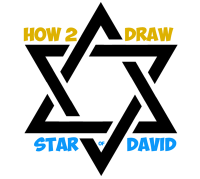 Learn how to draw the star of david or the jewish star