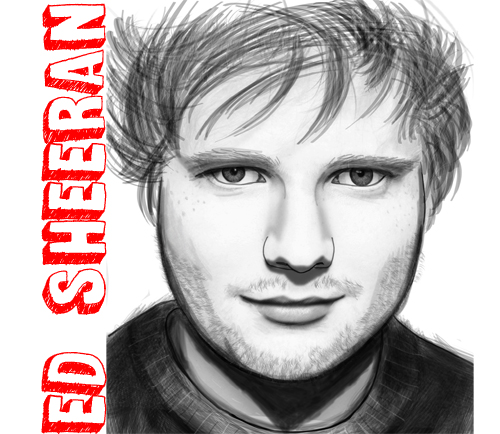 how to draw ed sheeran