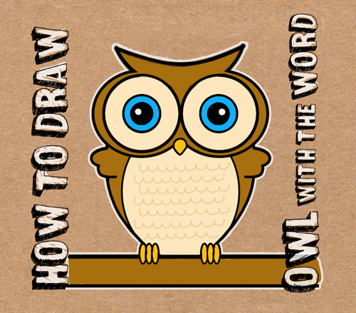 how to draw a cartoon owl step by step for kids