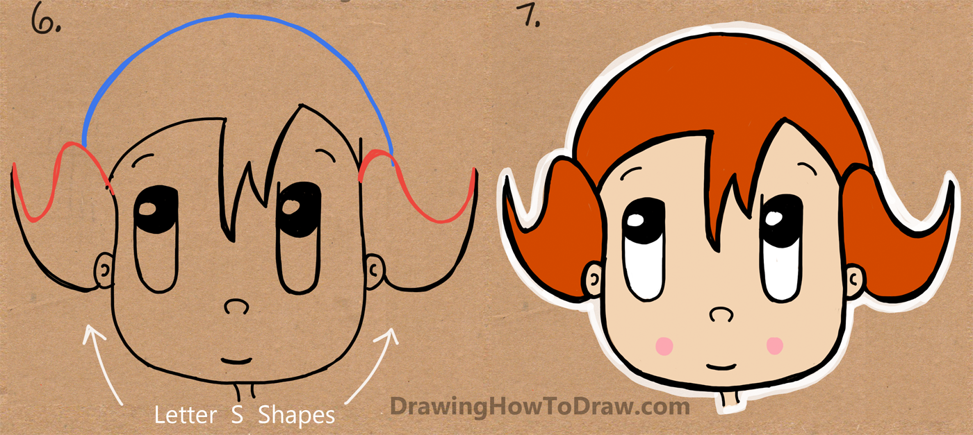 How to Draw a Cartoon Girl from the Word Girl Easy Tutorial for Kids