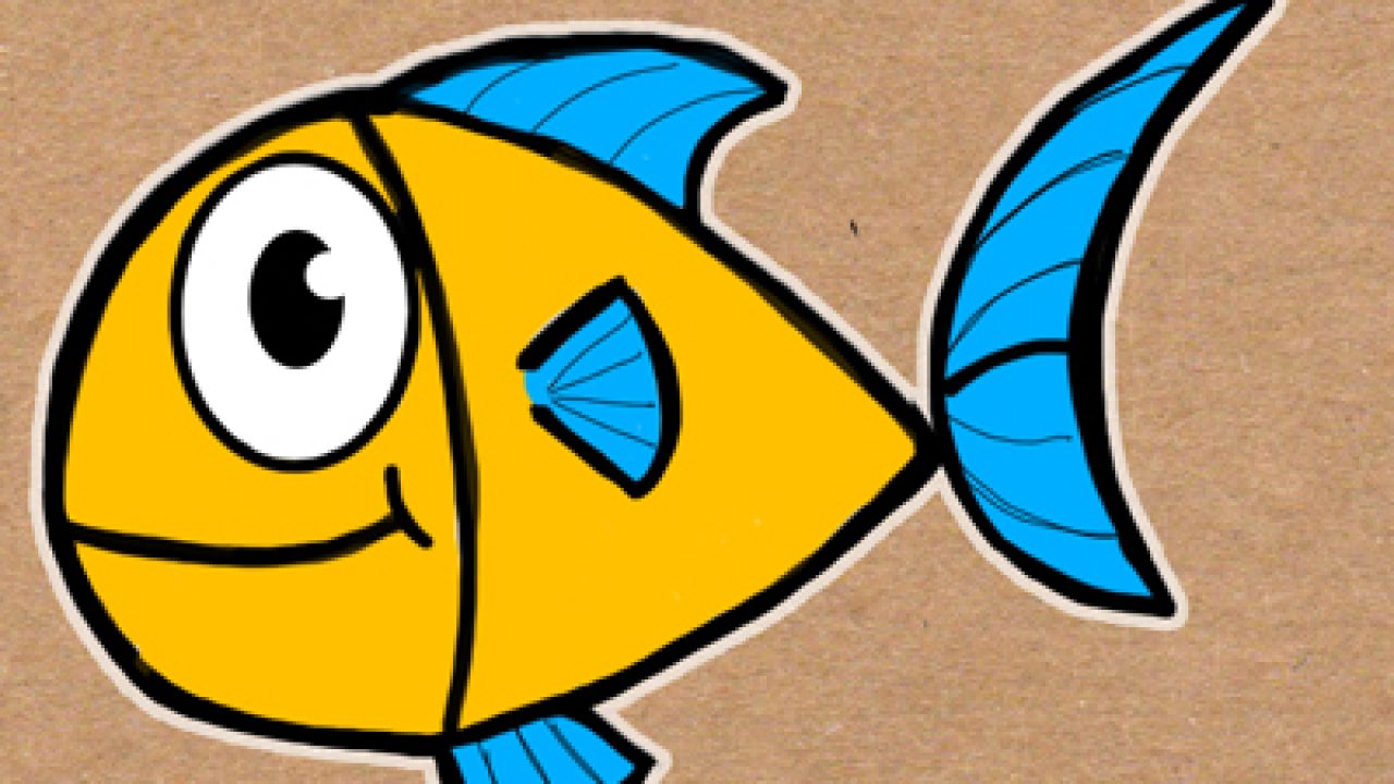 How to Draw a Cartoon Fish from Word Fish Easy Drawing Tutorial for Kids -  How to Draw Step by Step Drawing Tutorials
