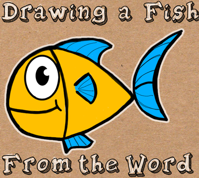 how to draw carton fish from word fish wordtoons for kids