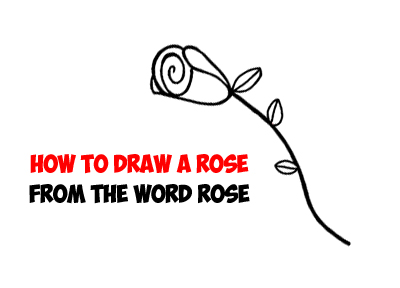 rose, roses, how to draw a rose, how to draw roses, rose from word rose, drawing for kids