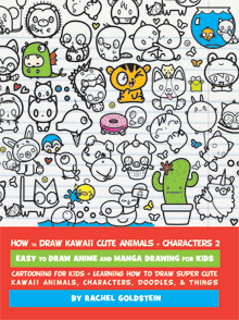 how to draw kawaii cute animals characters things and food book for kids 2