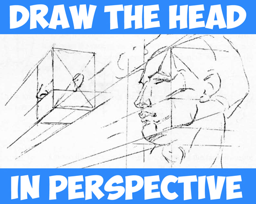 How to Draw the Head in Perspective : Drawing Human Head in Perspective