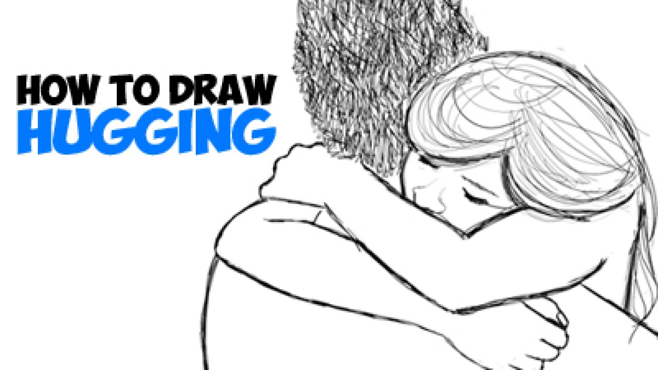 How To Draw Two People Hugging Drawing Hugs Step By Step Drawing Tuto...