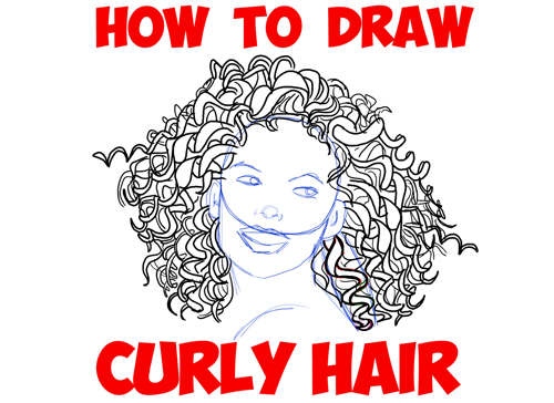 Curly Male Hair Drawing - How To Draw Curly Male Hair Step By Step